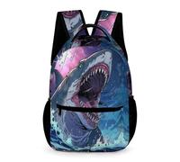 WECECE Shark Back Pack School Bags for Kids Children 7-11 Year Large Casual Daypack Sea Life Rucksack Elementary Schoolbags for Boy Girl