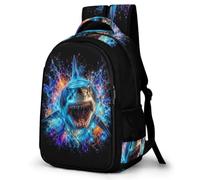 WECECE Shark Daypack Lightweight Students Ages 8-12 Marine Animal School Bag Boys Year 7 School Backpack for Students 16.5 Inch Laptop Rucksack Birthday Gift