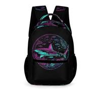 WECECE Shark Motif Rucksack School Kids Age 9 Primary Kids Sea Creature Motif School Backpack Year 4 Students Everyday Bookbag 43x32x15cm for Birthday Gift Books Notebooks