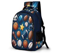 WECECE Soccer Backpack School Bags for Girls Boys,Durable Casual Basic Football Backpack for Students Teenage Satchel Heavy Duty
