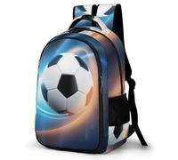 WECECE Soccer Design Backpack, School Bags for Boys Girls, Large Capacity Primary Elementary Middle School Bag, Cute Backpacks Durable Football Lovers Bookbag for Kids Children