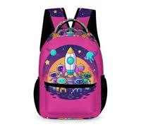 WECECE Space Rocket Backpack Children Ages 8-12 Years Primary Kids Aliens Daypack Year 3-7 Students Fashion School Bag Rucksack 43x32x15cm for Back to School Gift Books Notebooks