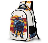 WECECE Spanish Bullfighting School Bag Students Ages 7-10 Cattle Pattern School Backpack Boys Year 4-6 Lightweight Daypack for Teens 11.6 Inch Laptop Backpack Birthday Gift