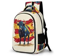 WECECE Spanish Fighting Cattle School Backpack, 3D Printed Backpacks, School Bags Bull Back Pack Casual Travel Rucksack Girls Large Capacity Daypack