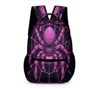 WECECE Spider 3D Print Backpack for Boys 7-11 Years Cyberpunk Style School Bag for Girls Years 3-5 with Front Pocket Bookbag Books Bottle Umbrella Outdoor Day Trips