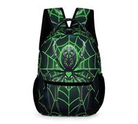 WECECE Spider Rucksack Kids for Boys 9-13 Years Cyberpunk Style School Bag for Girls Years 2-4 Primary Kids with Front Pocket Daypack Books Bottle Umbrella Back to School Gift
