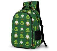 WECECE St. Patrick's Day Theme Boys Backpack School Bag for Elementary, Green Travel Backpack Secondary Rucksack for Boys