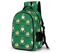 WECECE St. Patrick's Day Theme Casual Daypack for Girls,Teens Elementary Green School Backpack,Primary Book Bags for Teens