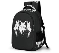 WECECE Students Animal Wolves Bookbag Ages 10-15, Boys Wolf School Bag, Girls 11.6 Inch Laptop Rucksack, Fashion Backpack for Secondary School and Outdoor Travel and Spring Trip