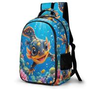 WECECE Students Axolotl School Backpack Age 7-12 Boys Salamander Daypack Girls 16.5 Inch Laptop Rucksack Cool Durable for Year 3-6 and Back to School Gift and Daily Use