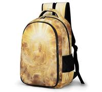 WECECE Students Buddha - Back pack Year 4-8, Boys Girls Buddhism Bookbag 7-11 Years with Age 13, 13.3 Inch Laptop School Bag, Fashion School Bag for Spring Outing and Autumn Trip