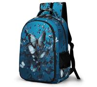 WECECE Students Butterflies Design Back pack Junior School, Boys Butterfly Back pack Ages 8-12 and 14 Year Olds, Girls Backpack, Fashion Backpack for School Travel and Outdoor