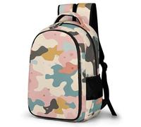 WECECE Students Camouflage School Backpack Year 7-10 Boys Camo Rucksack Ages 8-12 and 14 Year Olds Girls Rucksack, Modern Stylish for School Trips and Outdoor
