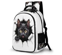 WECECE Students Cat Motif Bookbag Primary Years Boys Kawaii Kitten Back pack Ages 10-15 Girls School Bag, Lightweight and Durable for Birthday Gift and Back to School