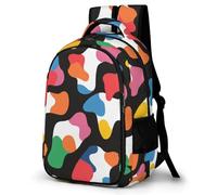 WECECE Students Colorful Cow Motif School Backpack Year 7-10, Boys Camouflage Rucksack Ages 8-12 and 14 Year Olds, Girls Rucksack, Modern Stylish for School Trips and Outdoor