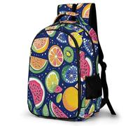 WECECE Students Colourful Fruits Daypack Ages 10-15, Girls School Backpack, Boys Fruit Pattern Back pack for Primary Years, Fashion School Bag for Travel Outdoor and Day Trips