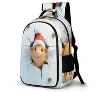 WECECE Students Cute Guinea Pig Daypack Ages 9-13 Girls Refrigerator Door Daypack Boys Dutch Pig Backpack for Secondary School Stylish and Durable for Spring Trip and Autumn Outing