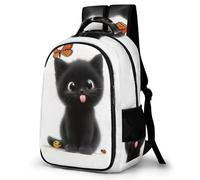 WECECE Students Cute Kitten School Backpack Year 7-10 Boys Funny Cat Rucksack Ages 8-12 and 14 Year Olds Girls Rucksack, Modern Stylish for School Trips and Outdoor