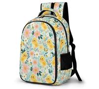 WECECE Students Cute Little Chicks Back pack Year 4-8 Boys Girls Flowers Bookbag 7-11 Years with Age 13 13.3 Inch Laptop School Bag, Fashion School Bag for Spring Outing and Autumn Trip