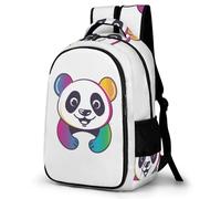 WECECE Students Cute Panda Motif Bookbag Age 10-16 Girls School Backpack Boys Kawaii Animal Rucksack for Year 7-10, Lightweight Durable for Outdoor Travel and Hiking