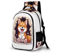 WECECE Students Cute Puppy Bookbag Primary Years Boys Dog Pattern School Backpack Age 7-11 and 13 Year Olds Girls Bookbag, Stylish Durable for School Trips and Outdoor