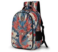 WECECE Students Dragon Back pack 10-16 Years Girls Backpack Boys Chinese Style Rucksack for Secondary School Lightweight, Stylish and Durable for Outdoor Travel and Hiking