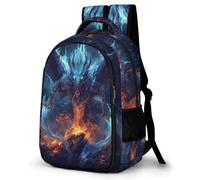 WECECE Students Evil Dragon Print- Back pack 10-16 Years, Girls Backpack, Boys Dragon Rucksack for Secondary School, Lightweight, Stylish and Durable for Outdoor Travel and Hiking