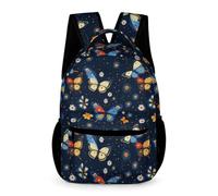 WECECE Students for Boys and Girls Butterflies School Bag 6-10 Years Butterfly Print Daypack Primary Years 2-5 Lightweight Rucksack Daily Items Bottle Outdoor Day Trips