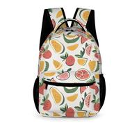 WECECE Students for Boys and Girls Colourful Fruits Design Bookbag Age 8 Fruit Pattern Daypack Primary Year 1 Durable Rucksack Daily Items Class Daily Use