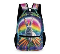 WECECE Students for Boys and Girls Cute Rabbit Pattern Bookbag Age 8 Animal Bunny Print Daypack Primary Year 1 Durable Rucksack Daily Items Class Daily Use