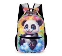 WECECE Students for Boys Cute Panda Rucksack 7-11 Years Animal Backpack for Girls Primary Years 1-3 Lightweight with Side Pockets School Bag Books Stationery Bottle Class Daily Use