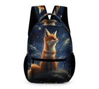 WECECE Students for Boys Fox Pattern Bookbag 10-13 Years Animal Fox School Bag for Girls Primary Year 2 Lightweight Printed Backpack Books Water Bottle Autumn Trip Daily Use