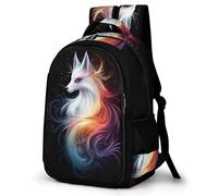 WECECE Students Fox Motif Bookbag Primary Years, Boys Animal Print Daypack Age 7-11 and 13 Year Olds Refrigerator Door Girls School Bag, Cool Durable for Outdoor Travel and Hiking
