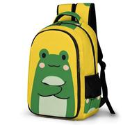 WECECE Students Frog Back pack Year 7-10 Boys Girls Cute Animal Backpack 10-16 Years 13.3 Inch Laptop Rucksack, Lightweight and Durable for Autumn Outing and Travel