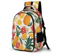 WECECE Students Fruits Design Back pack Year 7-10, Boys Girls Fruit Pattern Backpack 10-16 Years, 13.3 Inch Laptop Rucksack, Lightweight and Durable for Autumn Outing and Travel