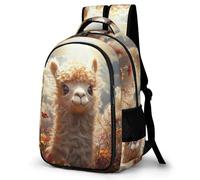 WECECE Students Funny Alpaca Back pack Junior School Boys Animal Llama Back pack Ages 8-12 and 14 Year Olds Girls Backpack, Fashion Backpack for School Travel and Outdoor