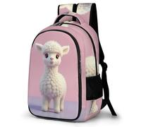 WECECE Students Funny Llama Backpack 10-16 Years Girls Bookbag Boys Animal Alpaca School Backpack for Year 4-8, Stylish Durable for Back to School Gift and Daily Use