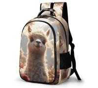 WECECE Students Funny Llama Bookbag Age 7-11 Boys Animal Alpaca Daypack Girls 14 Inch Laptop Backpack, Fashion School Bag for Junior School and Spring Outing and Autumn Trip