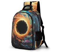 WECECE Students Galaxy Space Daypack Ages 10-15, Girls School Backpack, Boys Cosmic Black Hole Back pack for Primary Years, Fashion School Bag for Travel Outdoor and Day Trips