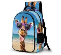 WECECE Students Giraffe Bookbag 10-16 Years Boys Animal Daypack Girls 15.6 Inch Laptop Rucksack, Lightweight Durable for Primary School and Back to School Gift and Daily Use