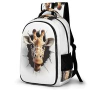 WECECE Students Giraffe Daypack Ages 10-15 Girls School Backpack Boys Animal Back pack for Primary Years, Fashion School Bag for Travel Outdoor and Day Trips