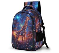 WECECE Students Giraffe Motif Daypack Ages 10-15 Girls School Backpack Boys Animal Back pack for Primary Years, Fashion School Bag for Travel Outdoor and Day Trips