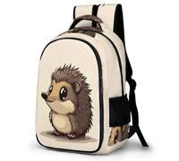 WECECE Students Hedgehog Motif Bookbag Age 10-16 Girls Refrigerator Door School Backpack Boys Cute Animal Rucksack for Year 7-10 Lightweight Durable for Outdoor Travel and Hiking