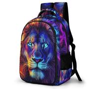 WECECE Students Lion Bookbag Ages 10-15 Boys Animal Lion School Bag Girls 11.6 Inch Laptop Rucksack, Fashion Backpack for Secondary School and Outdoor Travel and Spring Trip