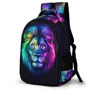 WECECE Students Lion Motif Backpack 10-16 Years Girls Bookbag Boys Animal School Backpack for Year 4-8, Stylish Durable for Back to School Gift and Daily Use