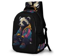 WECECE Students Panda Bookbag 10-16 Years, Boys Animal Daypack, Girls 15.6 Inch Laptop Rucksack, Lightweight Durable for Primary School and Back to School Gift and Daily Use