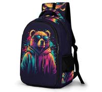 WECECE Students Panda Print Backpack Age 8-14 Girls School Bag Boys Animal Motif Rucksack Refrigerator Door for Primary Years Lightweight Stylish for Spring Trip and Autumn Outing