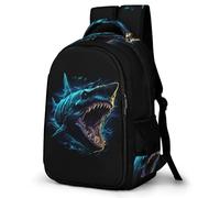 WECECE Students Shark Bookbag Primary to Secondary Boys Marine Creature Bookbag Ages 8-12 and 14 Year Olds Girls Backpack, Modern Stylish for Back to School Gift and Daily Use