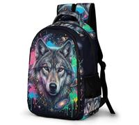 WECECE Students Wolf Back pack Primary to Secondary Boys Animal Wolves Bookbag 7-11 Years with Age 13, Girls Daypack Stylish and Durable for Travel Hiking and Day Trips