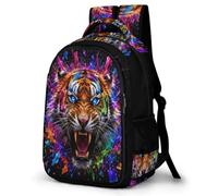 WECECE Tiger Backpack for Students Ages 7-10 Durable Animal Tiger Bookbag Boys Year 3-5 Daypack Kids and Teens 16.5 Inch Laptop School Bag Back to School Gift